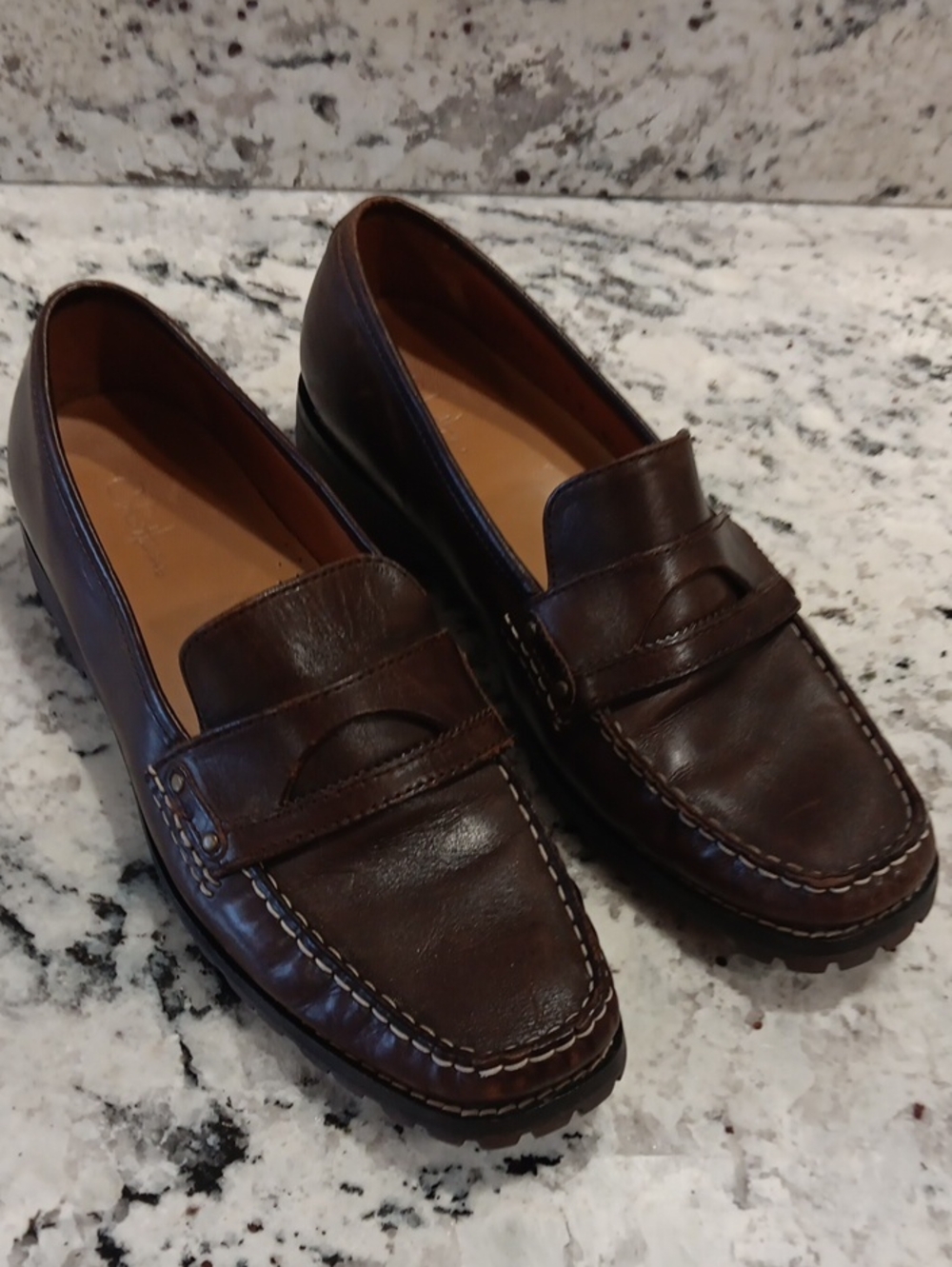 Cole Haan Size 9 Brown Leather Penny Loafers